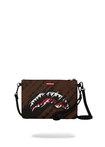 Sprayground Pochette Shark Check braun