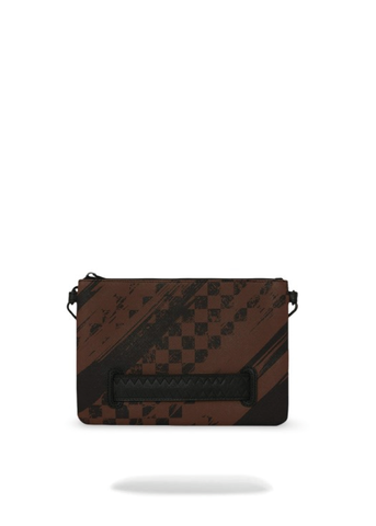 Sprayground Pochette Shark Check braun