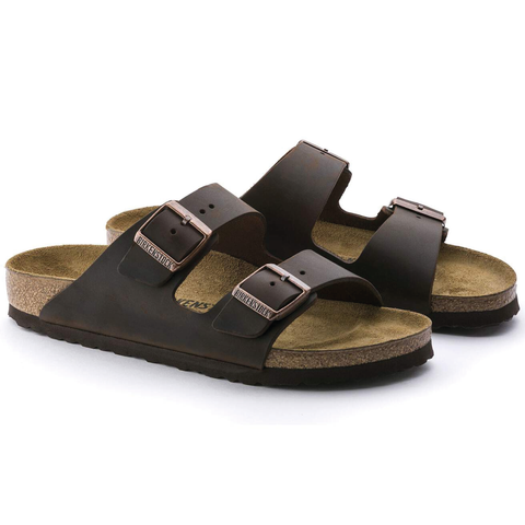 Birkenstock Sandalo in pelle oliata unisex Arizona (Calzata Stretta)