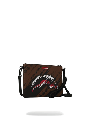 Sprayground Pochette Shark Check braun