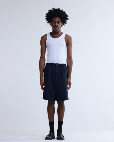 New Amsterdam Herrenshorts aus kühler Wolle Wool Track blau