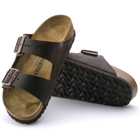 Birkenstock Sandalo in pelle oliata unisex Arizona (Calzata Stretta)