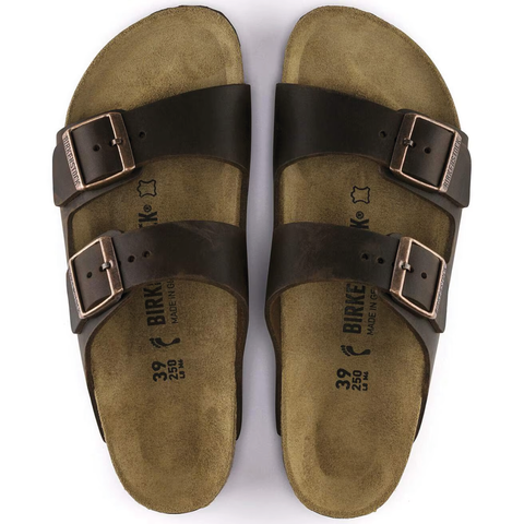 Birkenstock Sandalo in pelle oliata unisex Arizona (Calzata Stretta)