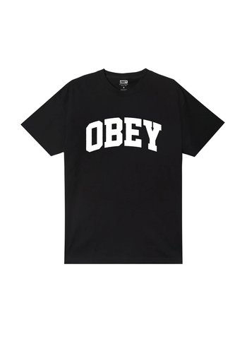 Obey T-Shirt da uomo manica corta Collegiate nera