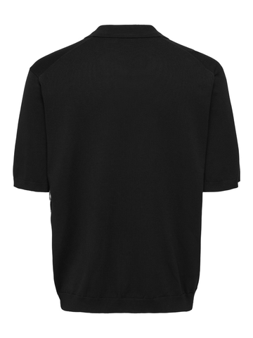 Only & Sons Polo da uomo manica corta Wyler nera