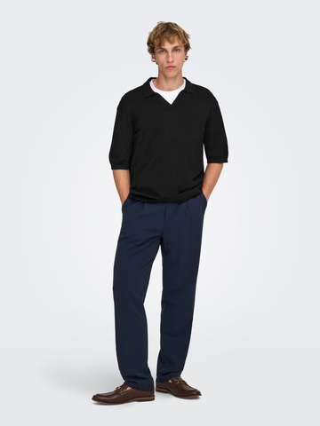 Only & Sons Polo da uomo manica corta Wyler nera