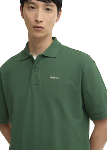 Barbour Polo da uomo manica corta Hexham Oversized verde