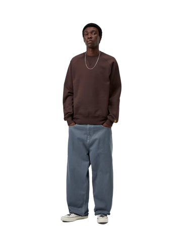 Carhartt Wip Felpa girocollo da uomo Chase marrone