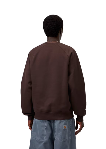 Carhartt Wip Felpa girocollo da uomo Chase marrone