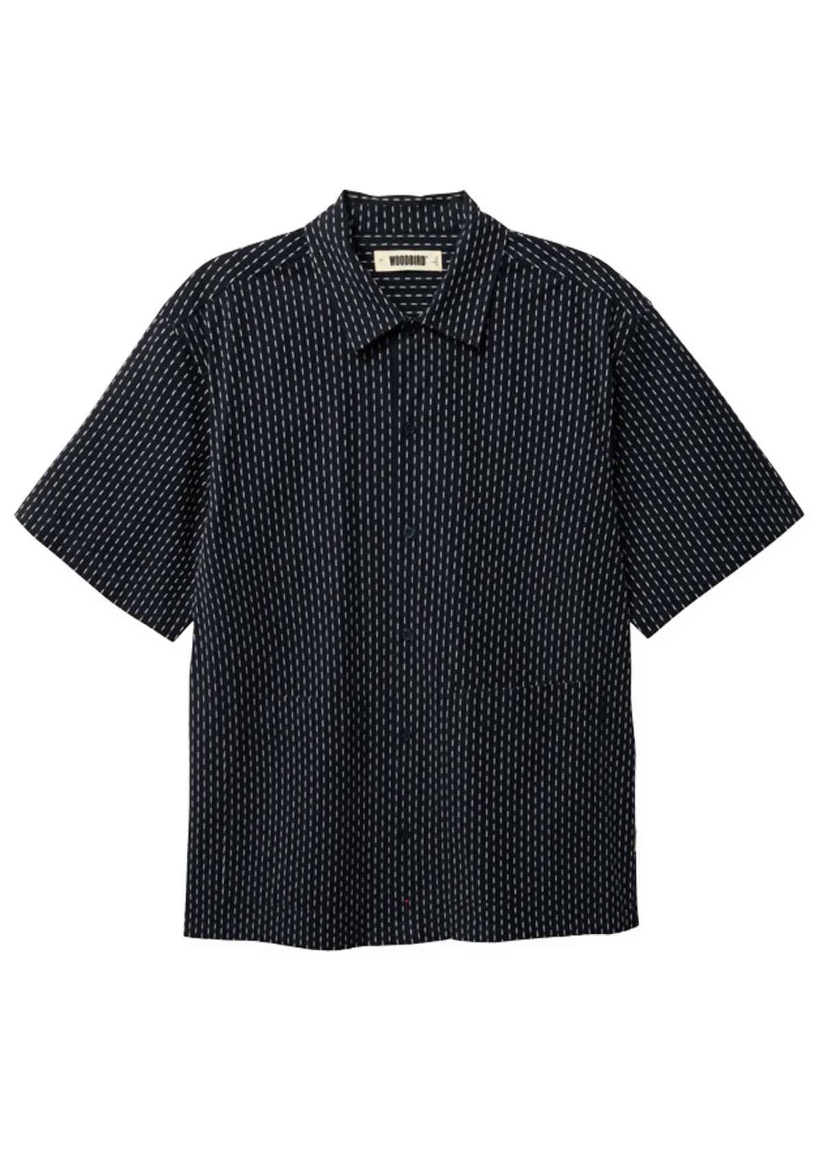 Woodbird Camicia da uomo manica corta Wang Shiko blu