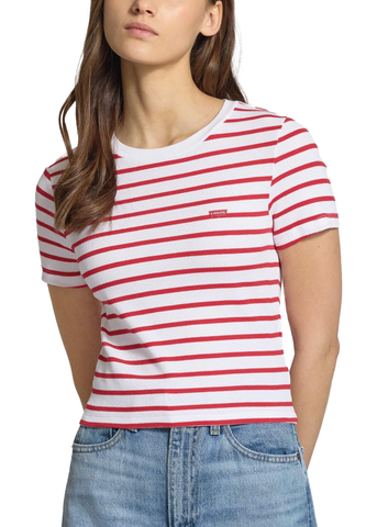 Levi's T-Shirt rigata manica corta da donna Sporty