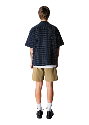 Woodbird Camicia da uomo manica corta Wang Shiko blu