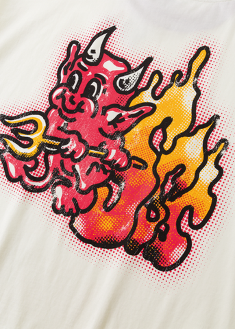Ssstufff  T-Shirt da uomo manica corta Demon