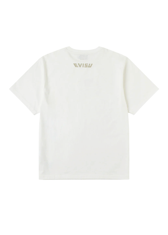 Evisu T-Shirt da uoma manica corta Hand Brush bianca