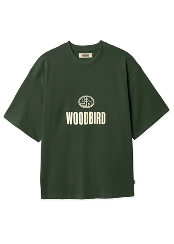 Woodbird T-Shirt da uomo manica corta Beam Nine verde