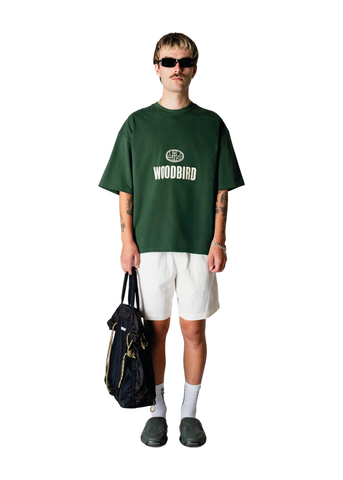 Woodbird T-Shirt da uomo manica corta Beam Nine verde