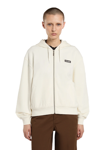 Dickies Felpa da donna con cappuccio e zip Deshler panna