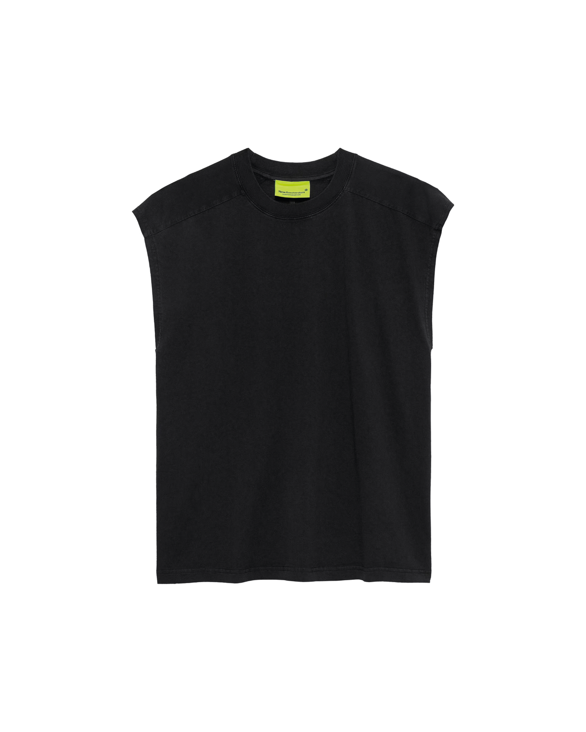 New Amsterdam Men's Black Name Sleeveless T-Shirt