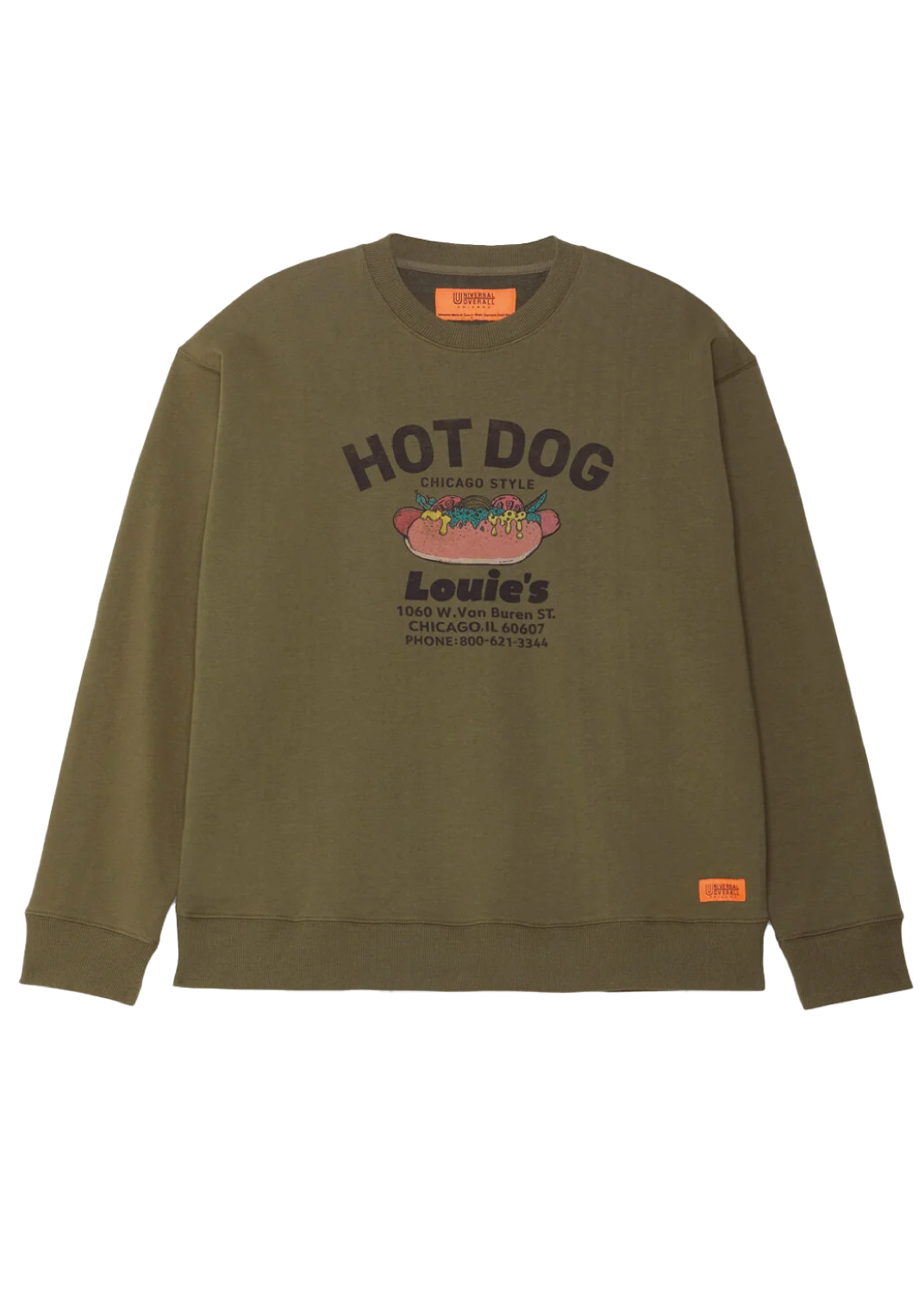 Universal Overall Men's Hot Dog Crewneck Sweatshirt