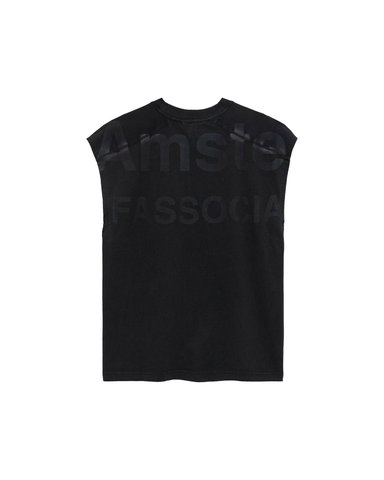New Amsterdam Men's Black Name Sleeveless T-Shirt