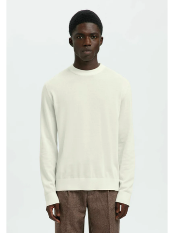 Selected Men's Crew Neck T-Shirt Torino Cream