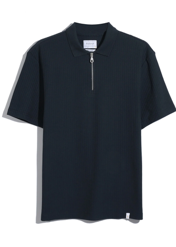 Farah Polo-Shirt mit halbem Reißverschluss für Herren Dobson blau