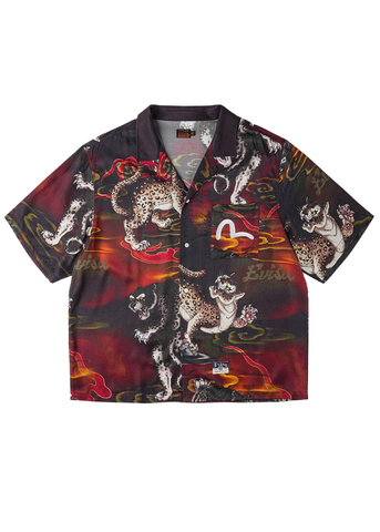 Evisu Camicia da uomo stampata Leopard All-over Print