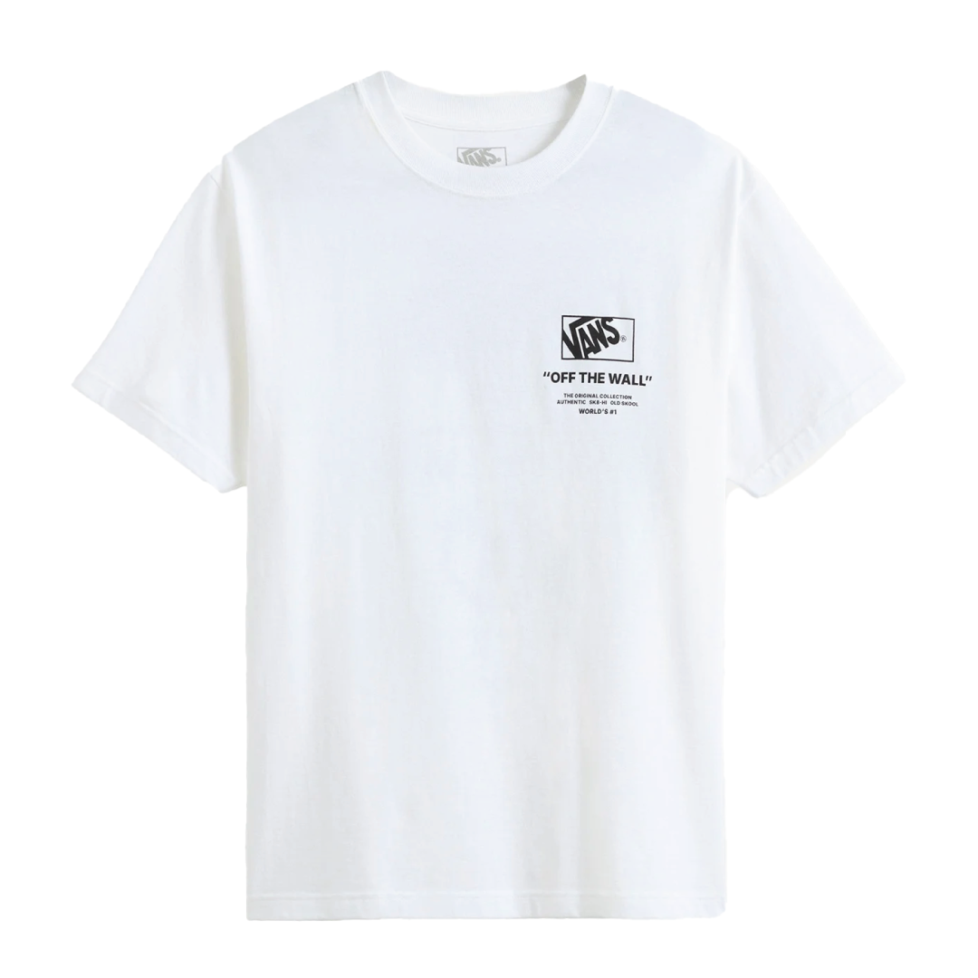 Vans T-Shirt da uomo manica corta Stacked bianca