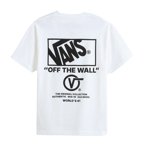 Vans T-Shirt da uomo manica corta Stacked bianca