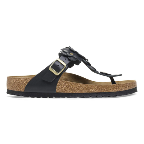 Birkenstock Infradito da donna Gizeh Flower nero  (Calzata Stretta)