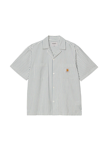 Carhartt Wip Camicia rigata da uomo manica corta Leavel