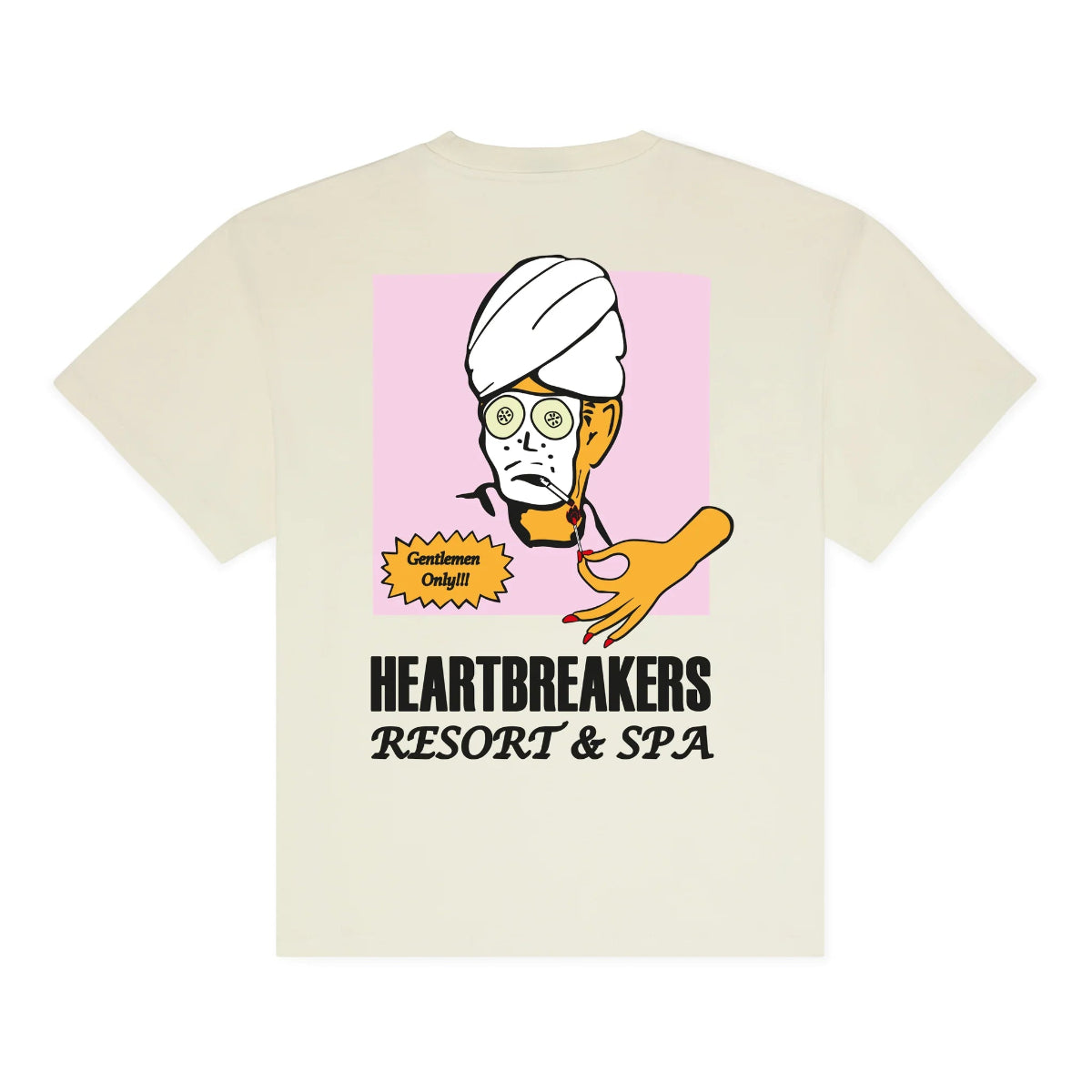 Pas De Mer  T-Shirt da uomo manica corta Heartbreakers panna