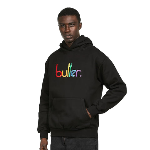 Buttergoods Men's Colors Embroidered Hoodie Black