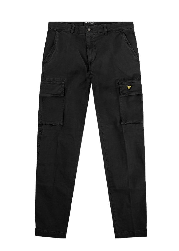 Lyle &amp; Scott Men's Cargo Pants with Big Pockets Black