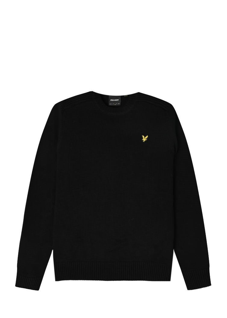 Lyle & Scott Maglia da uomo Shoulder Detail Nero