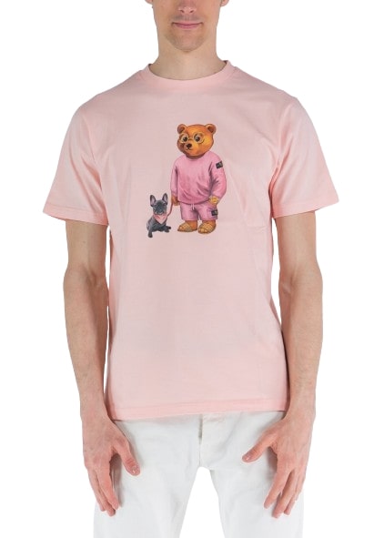 Baron Filou T-Shirt da uomo manica corta FIL64-TS rosa