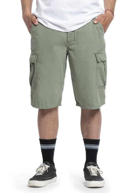 Homeboy men's shorts with cargo pockets in olive green