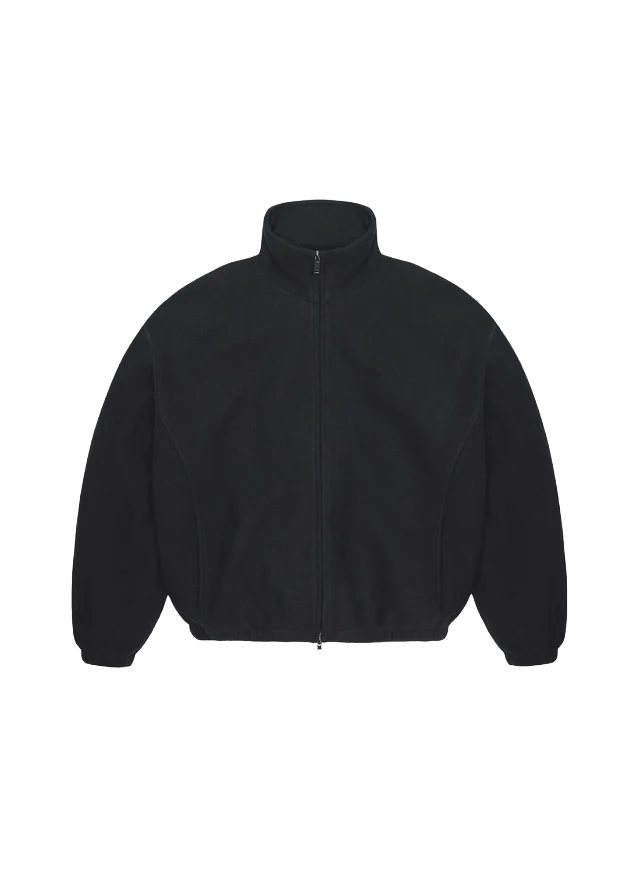 Rains Felpa in pile con zip da uomo Fleece Zip  nera