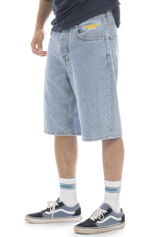 Homeboy Baggy men's denim shorts in light wash