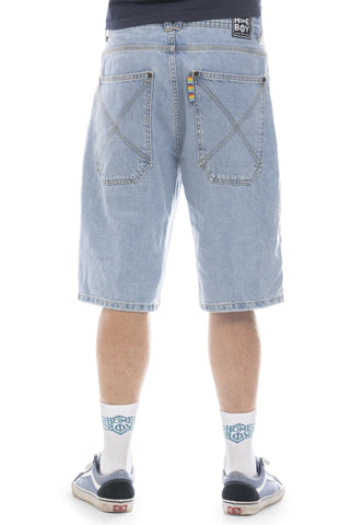 Homeboy Pantaloncini in Jeans uomo Baggy lavaggio chiaro
