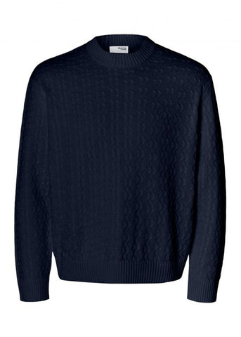 Selected Maglia girocollo da uomo Philip blu