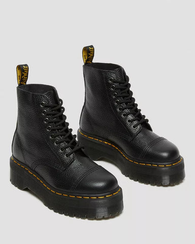 Dr. Martens Stivali da donna platform in nappa lavorata Sinclair neri