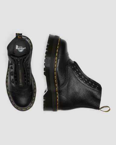 Dr. Martens Stivali da donna platform in nappa lavorata Sinclair neri