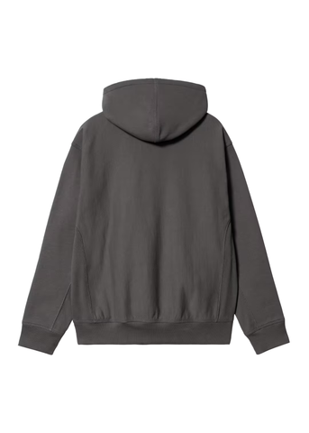 Carhartt Wip Felpa da uomo con cappuccio American Script grigia