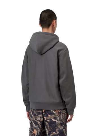 Carhartt Wip Felpa da uomo con cappuccio American Script grigia