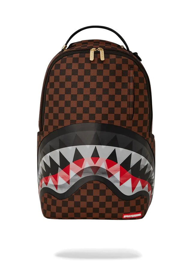 Sprayground Unisex Backpack Sharks In Paris Lenticular Chomp Brown