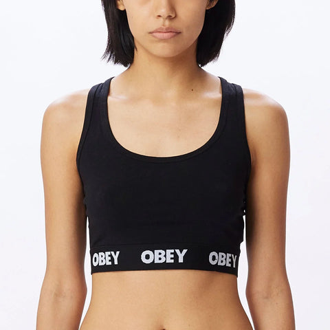 Obey Top Donna Bralette 2 Pack Nero