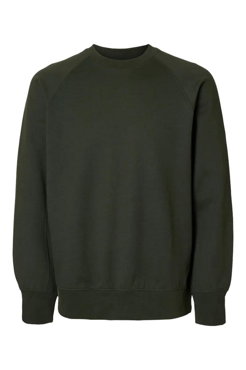 Selected Ron Men's Crewneck Sweatshirt in Dark Green