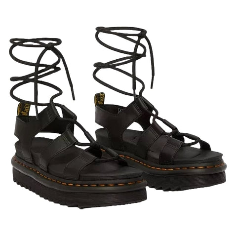 Dr Martens Sandali in pelle da donna Nartilla nero