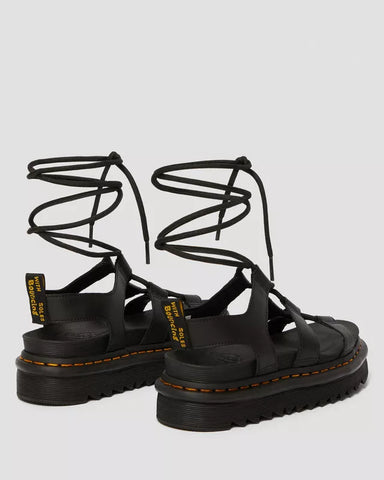 Dr Martens Sandali in pelle da donna Nartilla nero